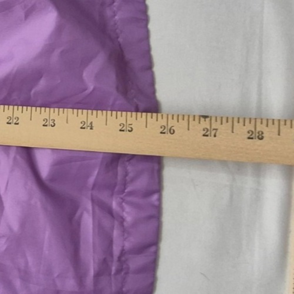 Wilson womens light purple full zip pocket windbreaker jacket LG hooded 90s - Picture 13 of 15